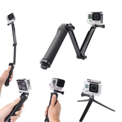 China Video Camera Action Camera Accessories Grip Monopod Selfie Stick Three Way Tripod for Go pro 7 6 5 4 3 2 SJ4000 SJ5000 XiaoYi 4K for sale