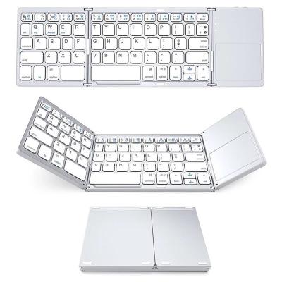 China Mini Laptop Aluminum Wireless Portable Wireless Keyboard with Touchpad Mouse for PC Tablet Phone for sale