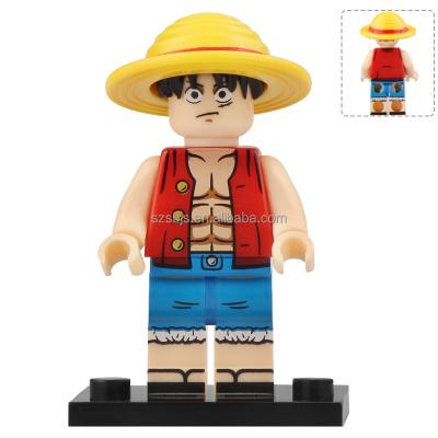 China Construction Toy 1 Piece mini Figures Japanese One Piece Anime Luffy/nami/zoro Q Version Le-goes Action Figure Children Model Toy For Gifts for sale