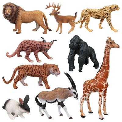 China Eco-friendly Customized Safari Animal Toys for Kids Realistic Jumbo Wild Zoo Animals Figurines Wild Animal Toy Set  Gift Set for sale