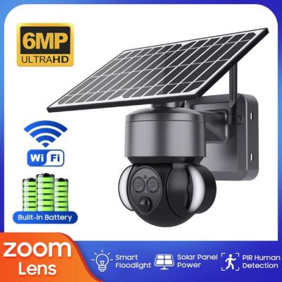 China IP65 6MP Full HD cámaras de seguridad inalámbricas al aire libre con energía solar en venta