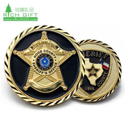 China Custom Wholesale Personalized Europe Metal Zinc Alloy Gold Plated Military Challenge Coin For Souvenir for sale