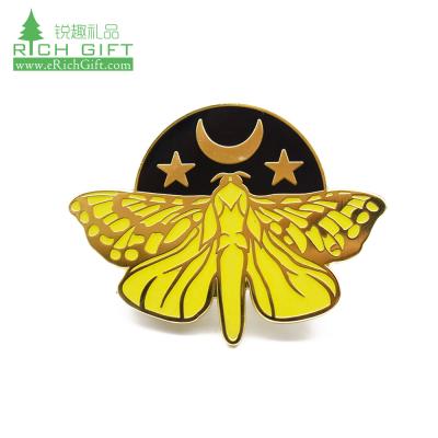 China China factory direct sale cheap price custom logo silver plating lapel turn signal pins with metal needle clip for sale