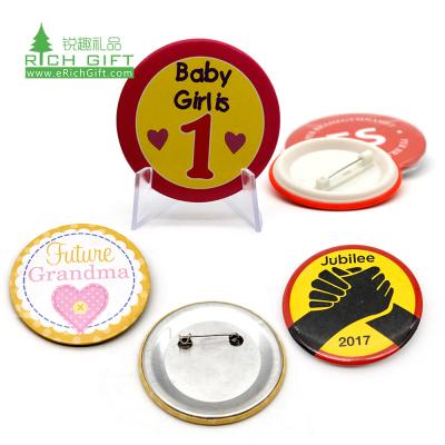 China 3D Guaranteed Quality Unique Custom Pin Button Badge In Heart 44mm Key Chain Raw Material Manufacture Lapel Badge Glass Pin for sale