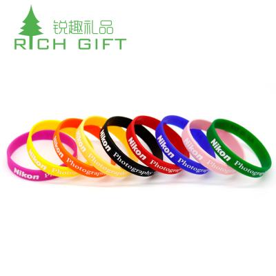 China Wholesale casual/sports custom design your own logo silicon wristband eco-friendly rubber embossed wristband for sale