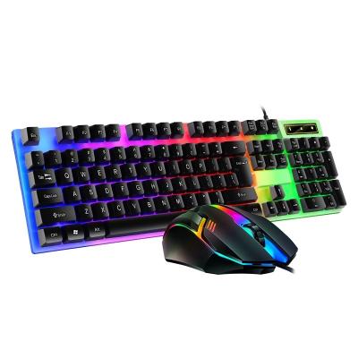 China Hot Selling Waterproof Mechanical USB Wired Gaming Mouse Keyboard Set With RGB Light for sale