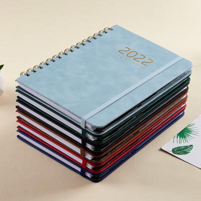 China Newest China Factory Wholesale Spiral PU Cover Planer 2022 Leather Notebook for sale