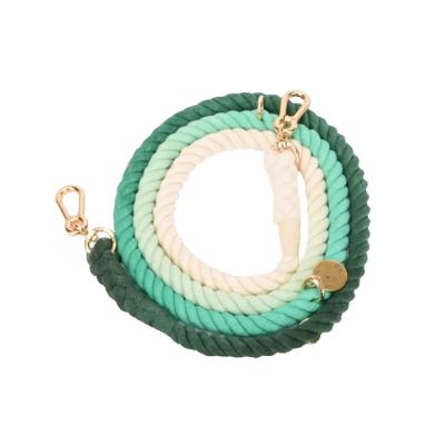 China Wholesale Multifunctional Handmade Braided Colorful Padded Cotton Dog Leash With Durable Hook for sale