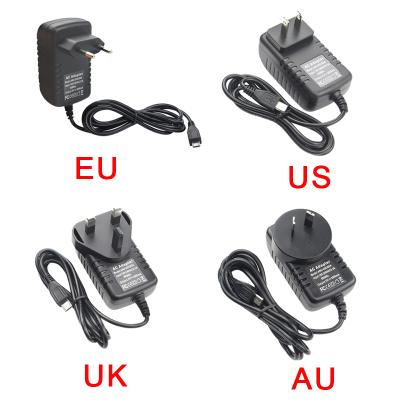 China UK Raspberry pi 3 power adapter 5V 3A DC power supply EU US AU micro USB port power charger for RPI 3 power adapter for sale