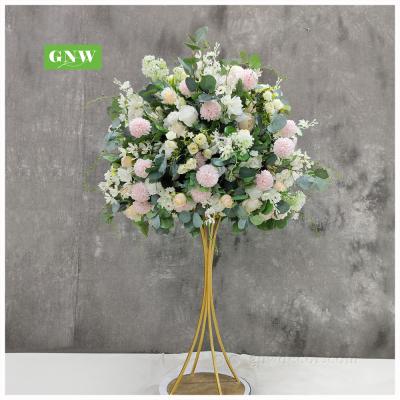 China GNW Pure Pink Silk Flower Bouquet Centerpieces Wedding Flower Balls For Tables for sale