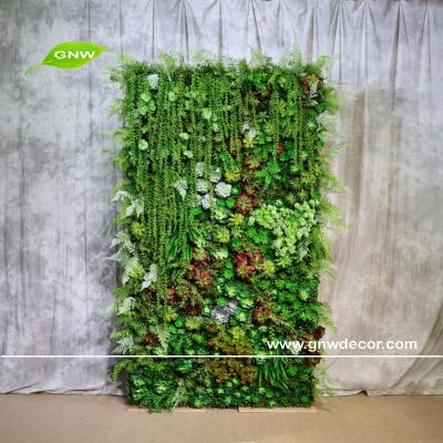 China GNW Environmental Friendly Unique Flower Designs Wedding Decoration Artificial Flower Wall for sale