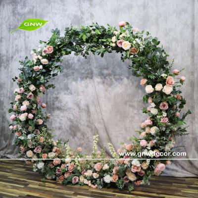 China Circle Moon Floral Door Decoration GNW Wedding Indoor Decoration To Wedding Arch for sale