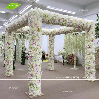 China GNW FLWA171102 Sheer Wedding Flower Arch Indian Wedding Mandap Designs for sale