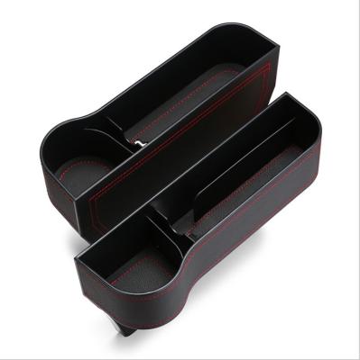 China PU Car Seat Side Pocket Isofrequency Repeater Multifunctional Leather Organizers Of Storage Things With Cup Holder Storage Box for sale