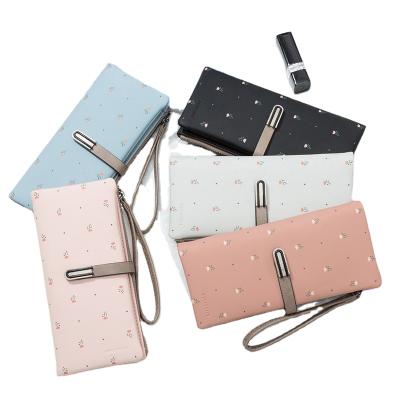 China Fashion Hot Women Fashion Long Style Clutch Wallet Multi Function Leather Card Holder Wallet Bag for sale