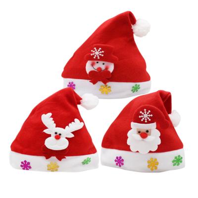 China 2020 Brushed Cloth Directly Selling Christmas Decorations Gifts Christmas Decorations Luxury Wholesale Adult Children's Christmas Hats for sale