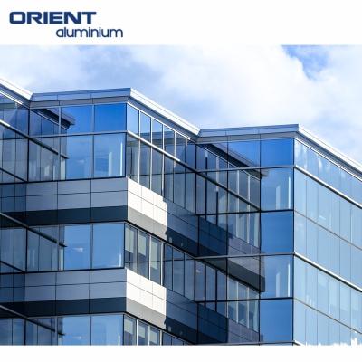 China Modern curtain wall with aluminum structural and glass for sale