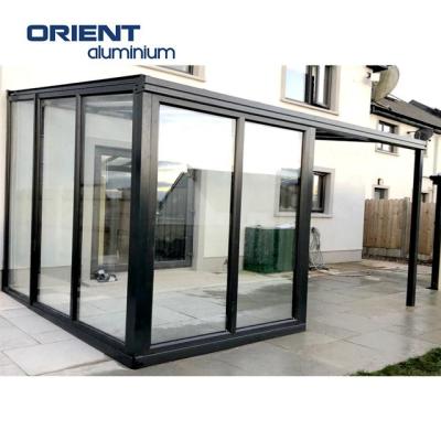 China Easily Assembled Customized Aluminum Glass Patio Covering Sunroom For Outdoor Garden for sale