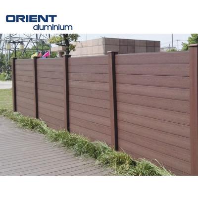 China Easily Assembled DIY Home Wpc Fence Composite Wood Garden Composite Waterproof UV Resistant Outdoor Wood Fencing Panels for sale