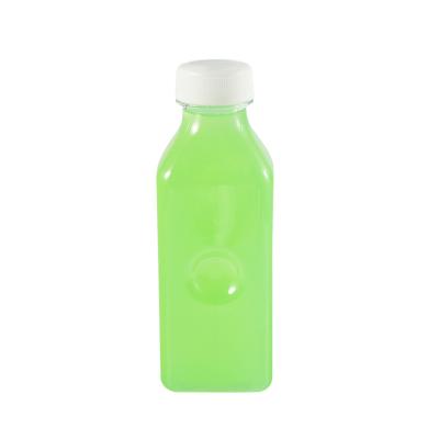 China French Beverage Square Pet Bottle With Obvious Plastic Water Bottles Juice Plastic Bottle Portable Tamper Cap Food Grade for sale