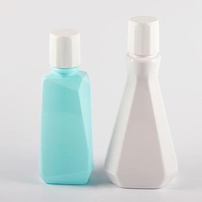 China Wholesale New Design Household Products Plastic Mouthwash Gargle Bottle Irregular Irregular Pet Bottle For Oral Care for sale