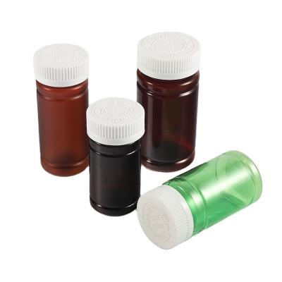 China Wholesale Medicine Pill Bottle Colored Plastic Bamboo Shape Pharmaceutical Plastic OEM Customized PET Colors Medicine Screw Cap for sale