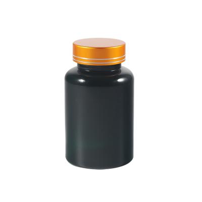 China Dark Amber Plastic Pills Container Medicine Food Grade PET Empty Vitamin Bottle For Health Care Supplement for sale