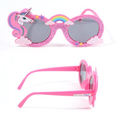 China Brand New Arrival Fashion YJ Sunglasses Cute Party Sun Glass Shiny Sunglasses For Girls With Rainbow for sale