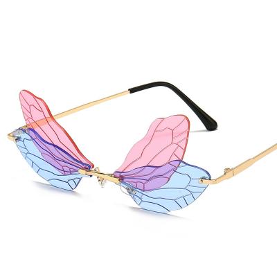 China Fashion Sun Glasses Sun Glasses Party Fashion Butterfly 2021 Pink Green for sale