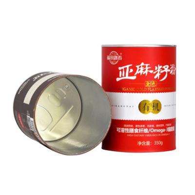 China Cylinder Biodegradable Tea Kraft Wrapping Powder Food Food Grade Packaging Paper Tube With Foil Coating for sale