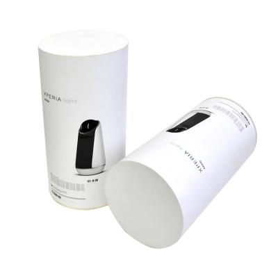 China Environmentally friendly design classic white light oil cylinder paper tube UV electronic packaging for sale