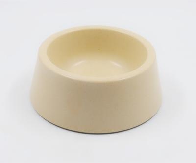 China 7.3 Inch Solid Color Bamboo Fiber Eco-Friendly Dog Cat Feeder Indoor Travel Bowl For Pet Customzied Printing for sale