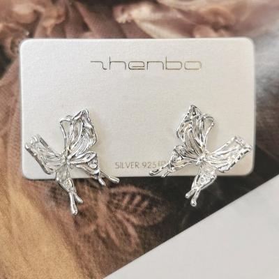 China Zhen BO design 925 pure silver piercing lead free nickel free latest is the favorite butterfly earring for beautiful ladies for sale