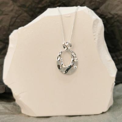 China Hot Selling Lead Free Nickel Free Beautiful Round Necklace 925 Sterling Silver Up-to-date Pendant Necklace For Birthday Gift Daily Wear Party for sale