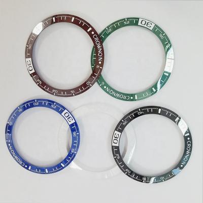 China Watch part factory sale 38mm innter diameter 30.6mm direct ceramic bezel insert for watches parts for sale