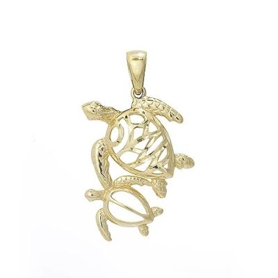 China TRENDY Gold Filled Hawaiian Ocean Turtle Pendant Necklace for sale