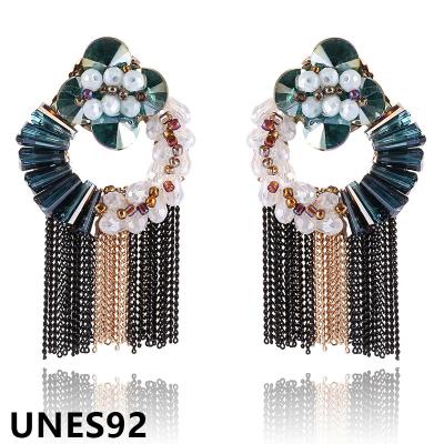 China Leather Freshwater Pearl Drop Earrings Statement for sale