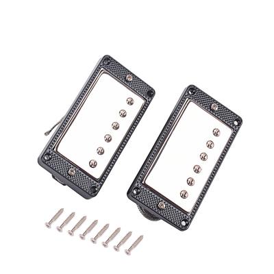 China Alnico 5 Cromo Metal Humbucker Pickup Dupla bobina 13 ~ 14kΩ Para guitarra LP com parafusos Vintage à venda