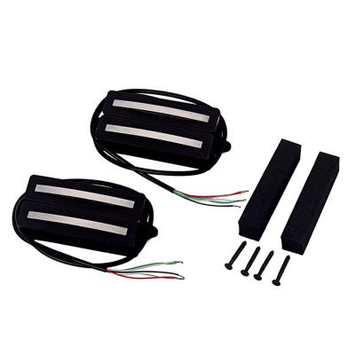 China Vintage Alnico V Humbucker Pickup Dual Rail Double Coil Pickup Set N17K/B18K Output Electric Guitar for sale