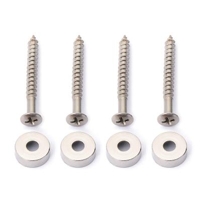 China 14 MM Bass Neck Screws Set de 4 peças para atualizações de guitarra de baixo durável à venda