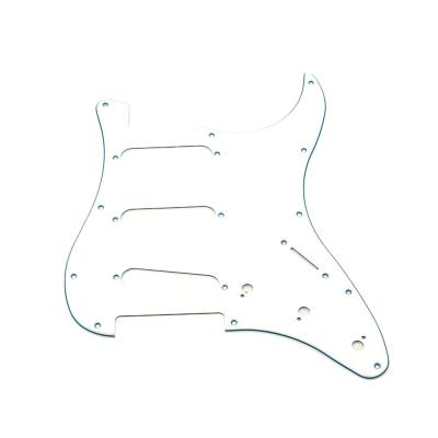 China 3Ply 11 agujero SSS guitarra eléctrica Pickguard Negro placa de rasguño Blanco placa trasera en venta