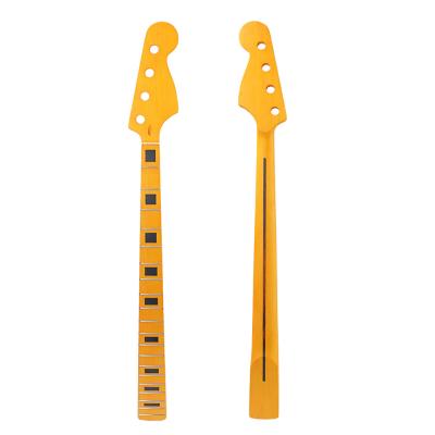 China Jazz Bass Replacement Neck 20 Frets Guitar Neck C Shape Maple wood 33.78