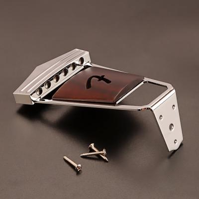 中国 6 Strings Vintage Jazz Guitar Bridge Tailpiece For Electric Guitar Replacement Parts Metal Rosewood With Mounting Screws 販売のため