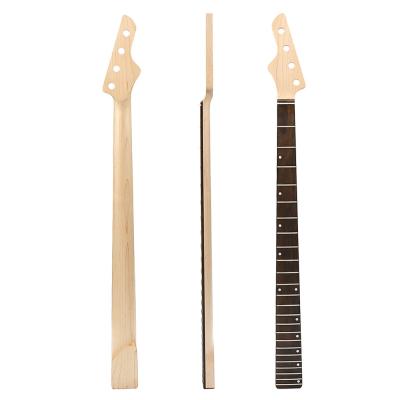 中国 4 Strings 24 Frets Jass Bass Guitar Neck 33.77 Inch Rosewood Maple Wood Satin Finish 販売のため