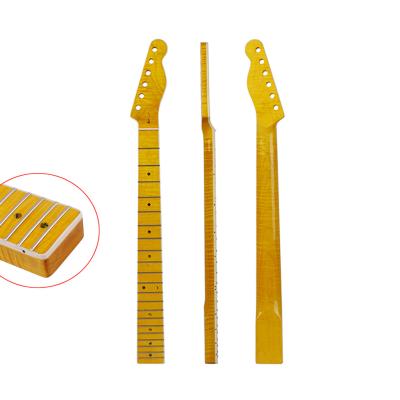 China 21-Fret Electric Guitar Neck Canada Maple Wood for Fender Telecaster Neck Fingerboard Abalone Shell Position Markers for sale