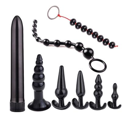 China Easy To Clean Anal Plug Set Combination Bead Butt Plug Sextoys Adults Women Anal Sex Toys For Men for sale