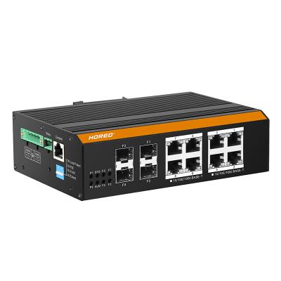 China POE DIN Rail Mount 8 Port PoE Controlled Gigabit Ethernet Industrial Switch for sale