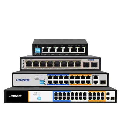 Китай Factory 6 8 16 24 Port POE Hored Fengrunda Ethernet Over Power POE Network Switches For CCTV And Access Point System продается