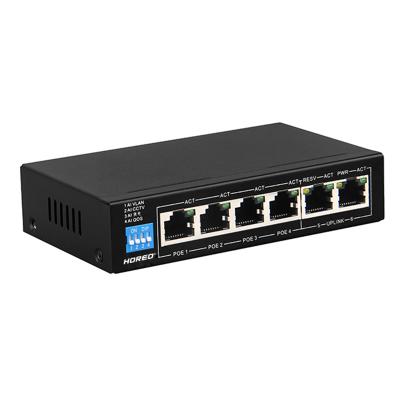 Китай Gigabit 6 Full POE Port PoE Switch 4 Port PoE With 2 Uplink Switch Support AI POE VLAN 250m Extend For Access Point продается