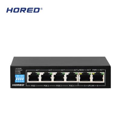 中国 POE Hored 4+2 Million Bit BT POE Switch , Single Port Max Support 90W 販売のため